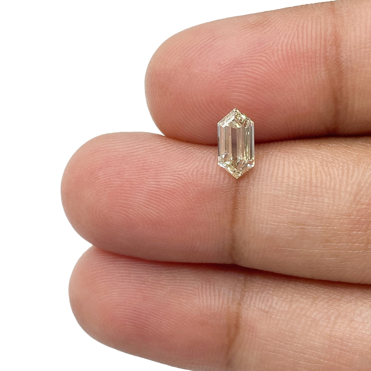 0.70ct | Champagne VS-SI Hexagon Shape Step Cut Diamond - Modern Rustic Diamond