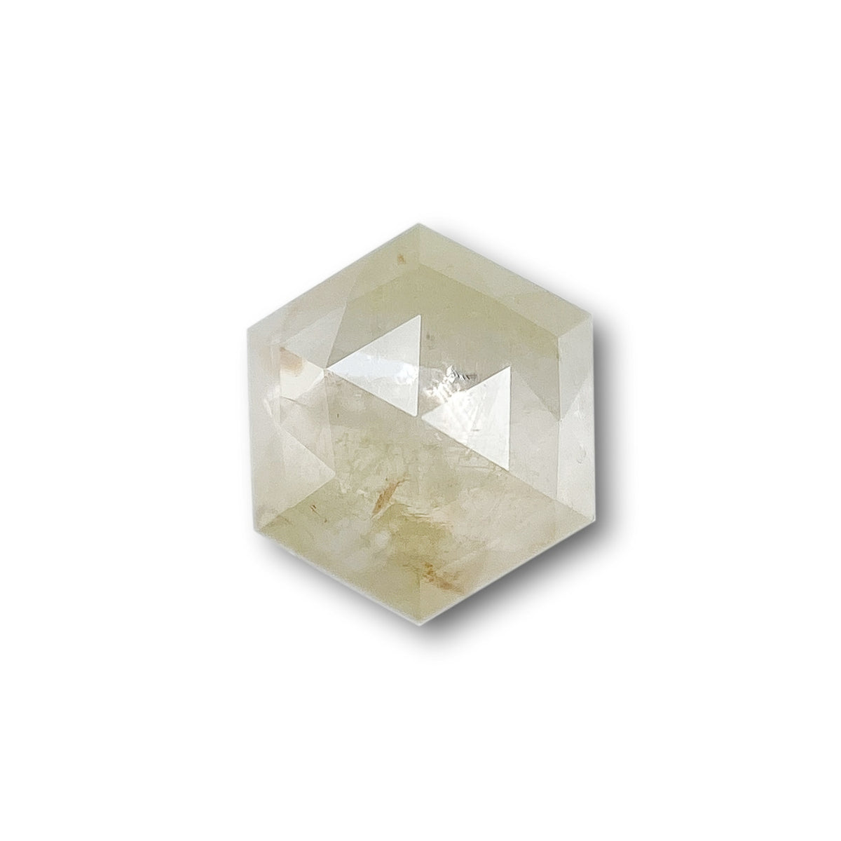 0.71ct | Rstc/ Hexagon Shape Rose Cut Diamond - Modern Rustic Diamond
