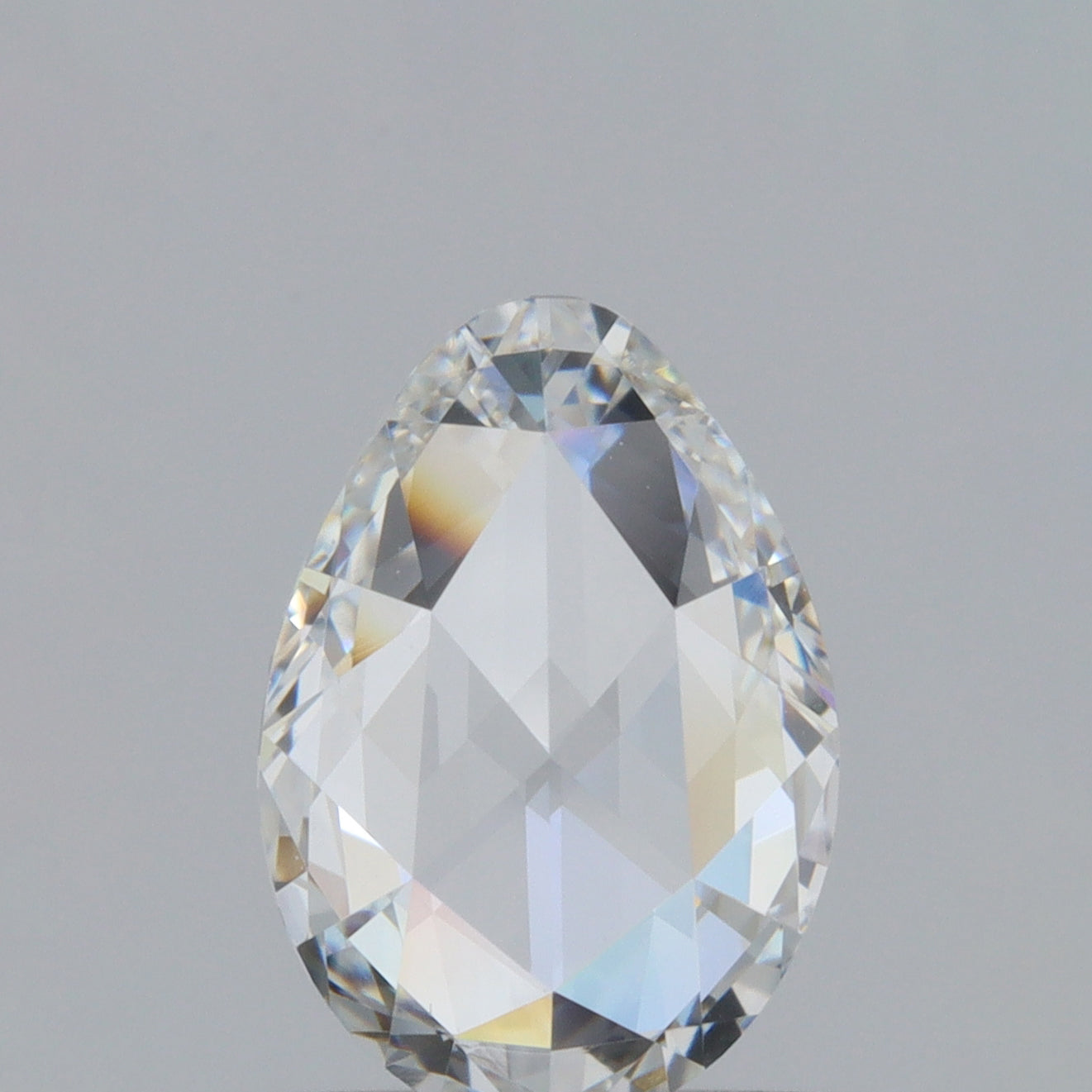 0.72ct | G/VVS2 Pear Shape Rose Cut Diamond (GIA) - Modern Rustic Diamond
