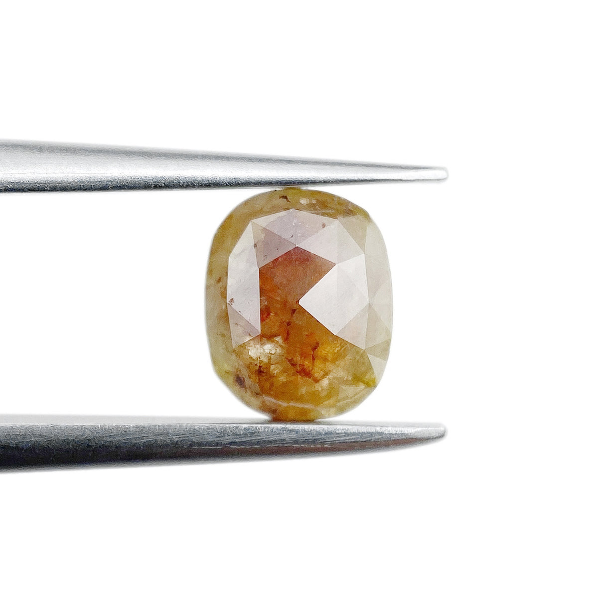 0.72ct | Salt & Pepper Cushion Shape Rose Cut Diamond - Modern Rustic Diamond