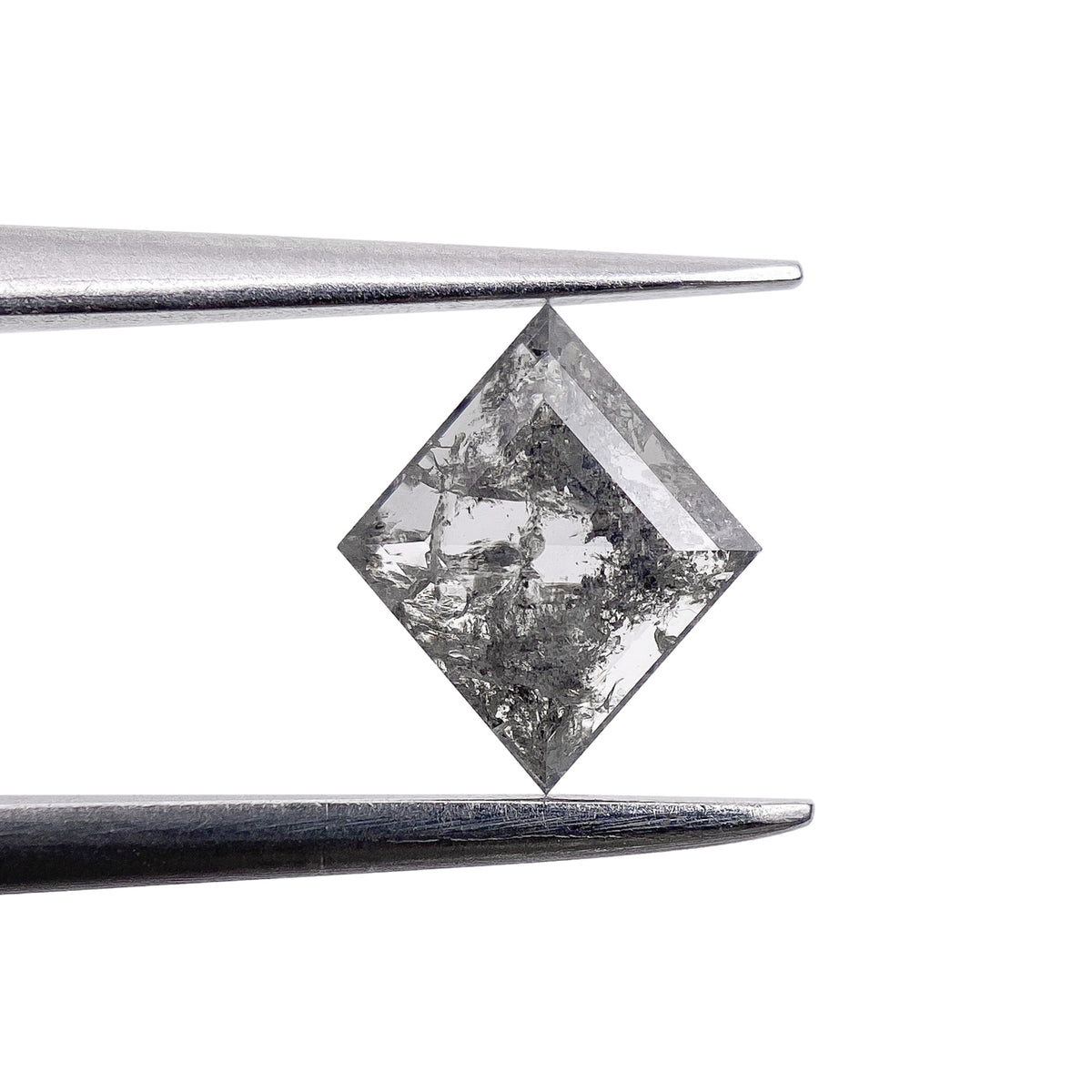 0.73ct | Salt & Pepper Lozenge Shape Step Cut Diamond - Modern Rustic Diamond