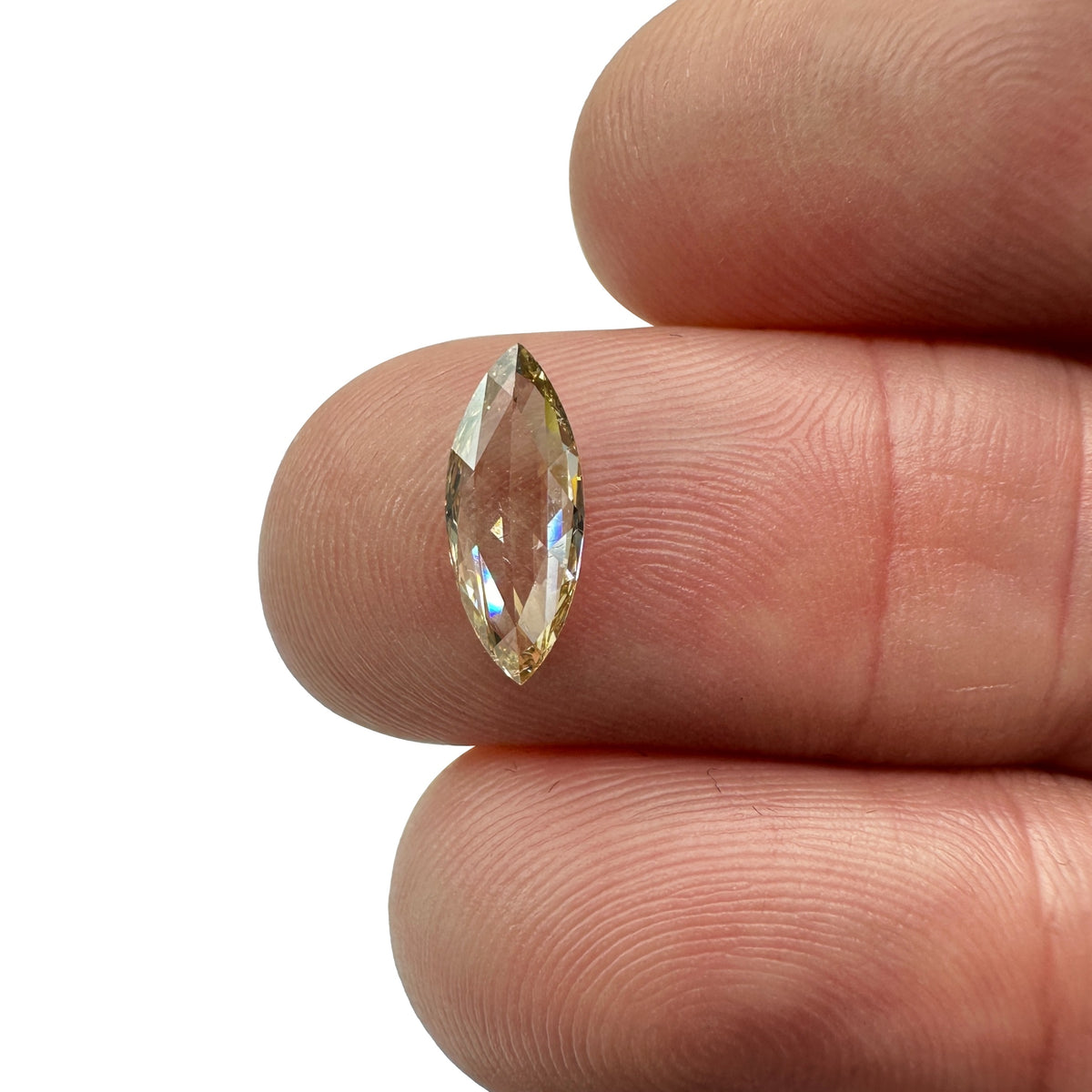 0.74ct | Champagne VVS Marquise Shape Rose Cut Diamond - Modern Rustic Diamond