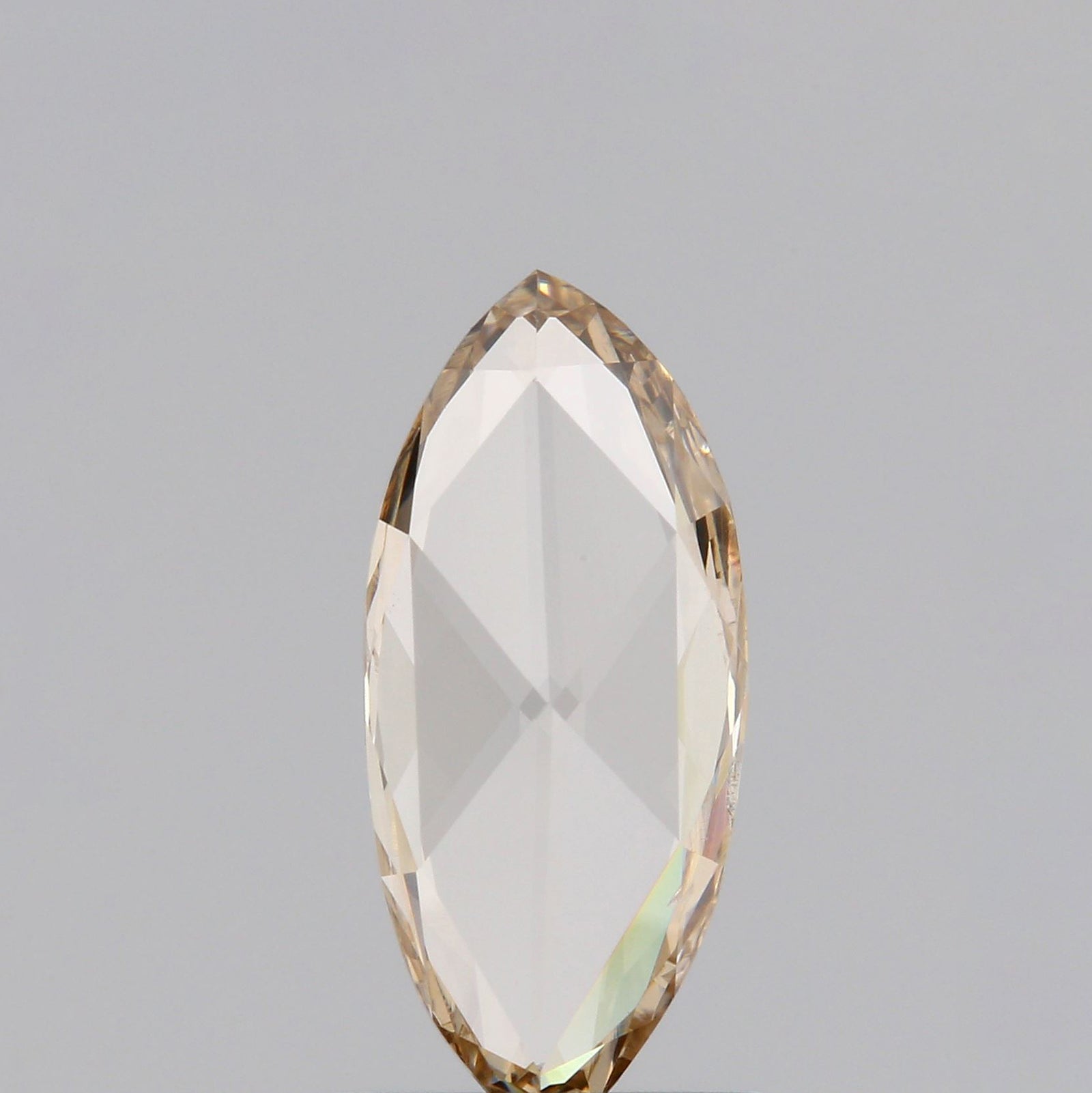 0.74ct | Champagne VVS Marquise Shape Rose Cut Diamond - Modern Rustic Diamond