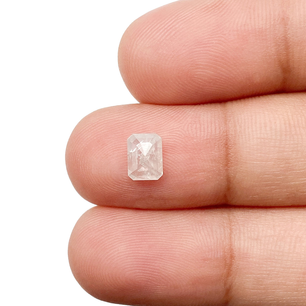 0.74ct | Rustic  Emerald Shape Step Cut Diamond - Modern Rustic Diamond