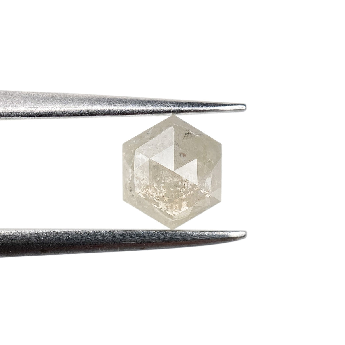 0.74ct | Rustic  Hexagon Shape Rose Cut Diamond - Modern Rustic Diamond