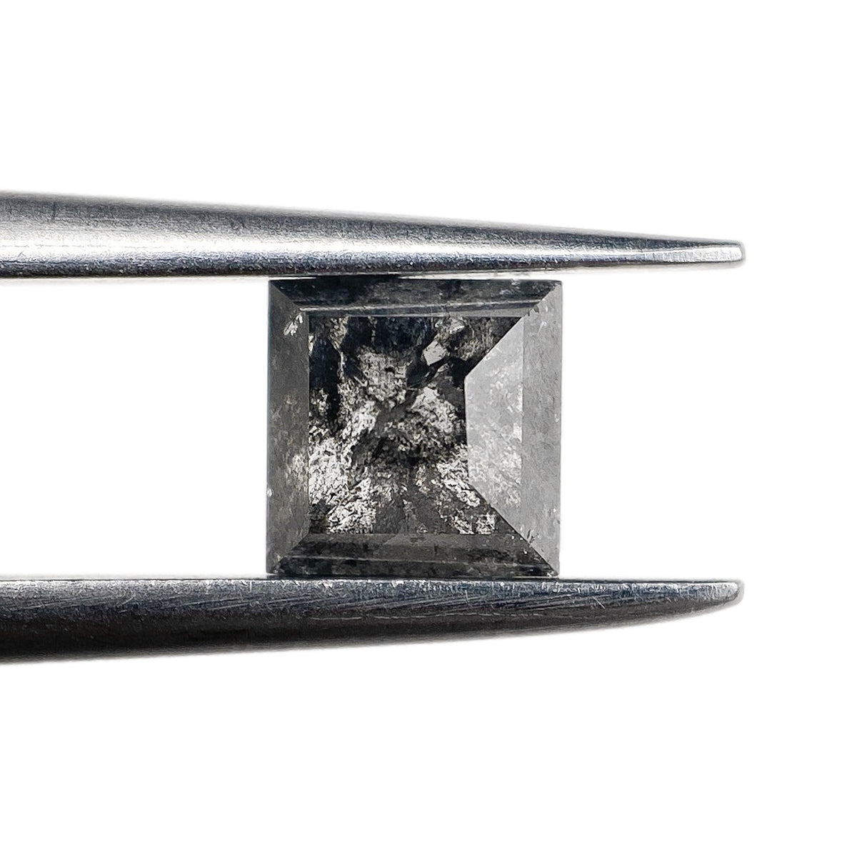 0.74ct | Salt & Pepper Lozenge Shape Step Cut Diamond - Modern Rustic Diamond