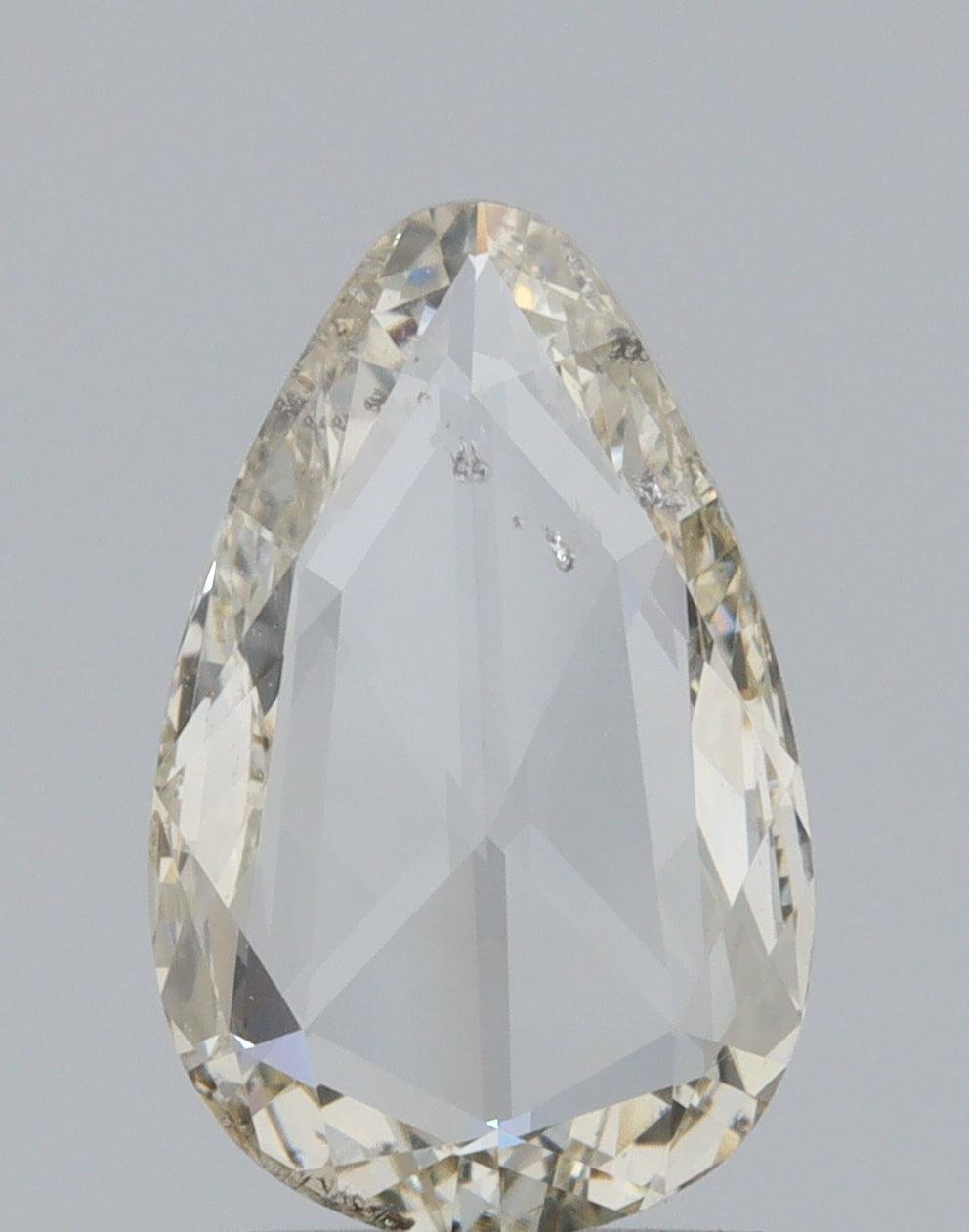 0.75ct | J/SI1 Pear Shape Rose Cut Diamond-Modern Rustic Diamond