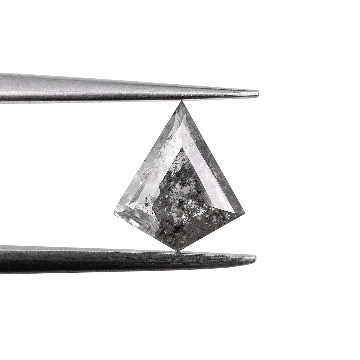 0.75ct | Salt & Pepper Kite Shape Step Cut Diamond - Modern Rustic Diamond