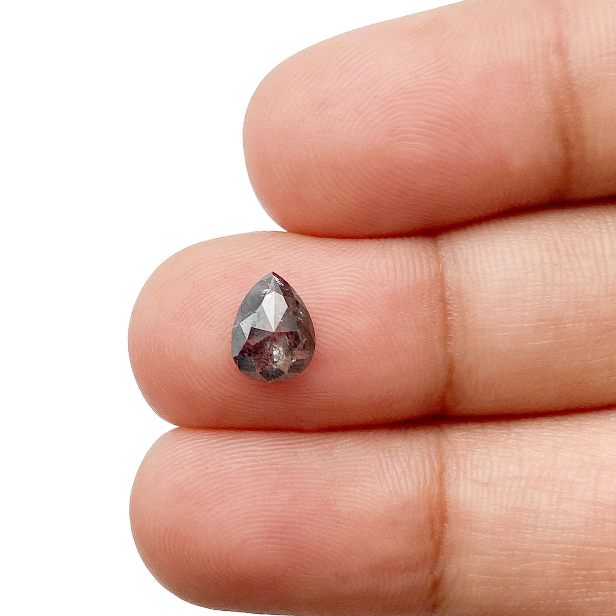 0.75ct | Salt & Pepper Oval Shape Rose Cut Diamond - Modern Rustic Diamond