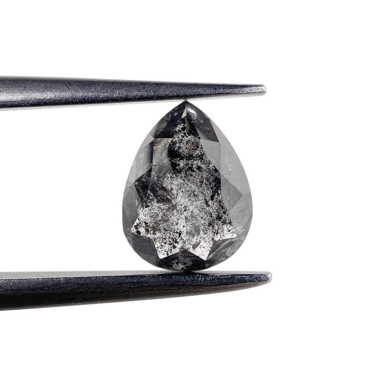 0.75ct | Salt & Pepper Oval Shape Rose Cut Diamond - Modern Rustic Diamond