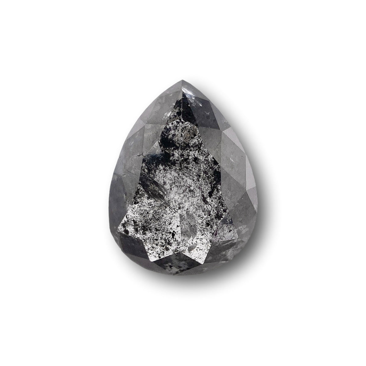 0.75ct | Salt & Pepper Oval Shape Rose Cut Diamond - Modern Rustic Diamond