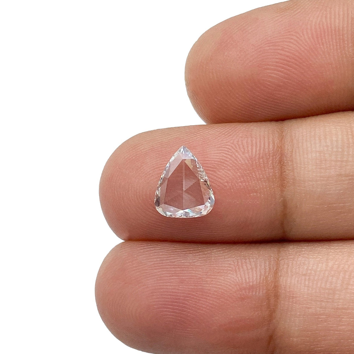 0.76ct | F/VS2 Pear Shape Rose Cut Diamond (GIA)-Modern Rustic Diamond