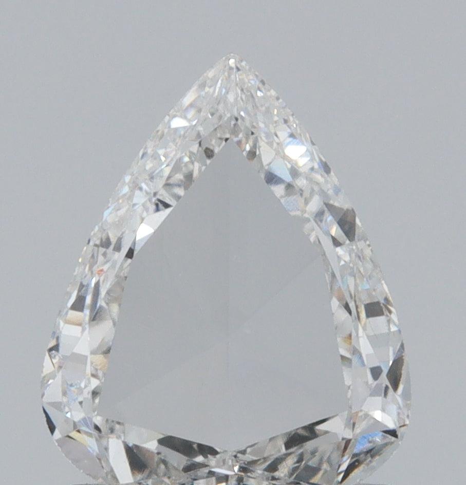 0.76ct | F/VS2 Pear Shape Rose Cut Diamond (GIA)-Modern Rustic Diamond