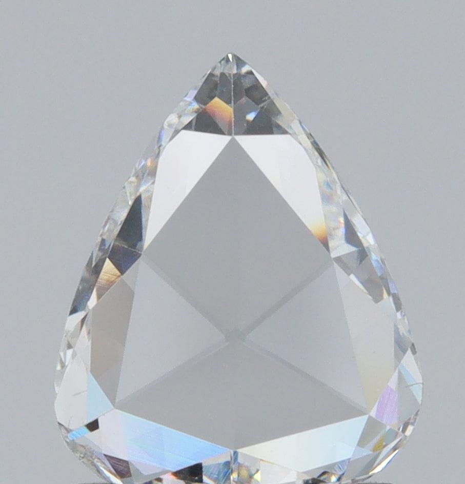 0.76ct | F/VS2 Pear Shape Rose Cut Diamond (GIA)-Modern Rustic Diamond