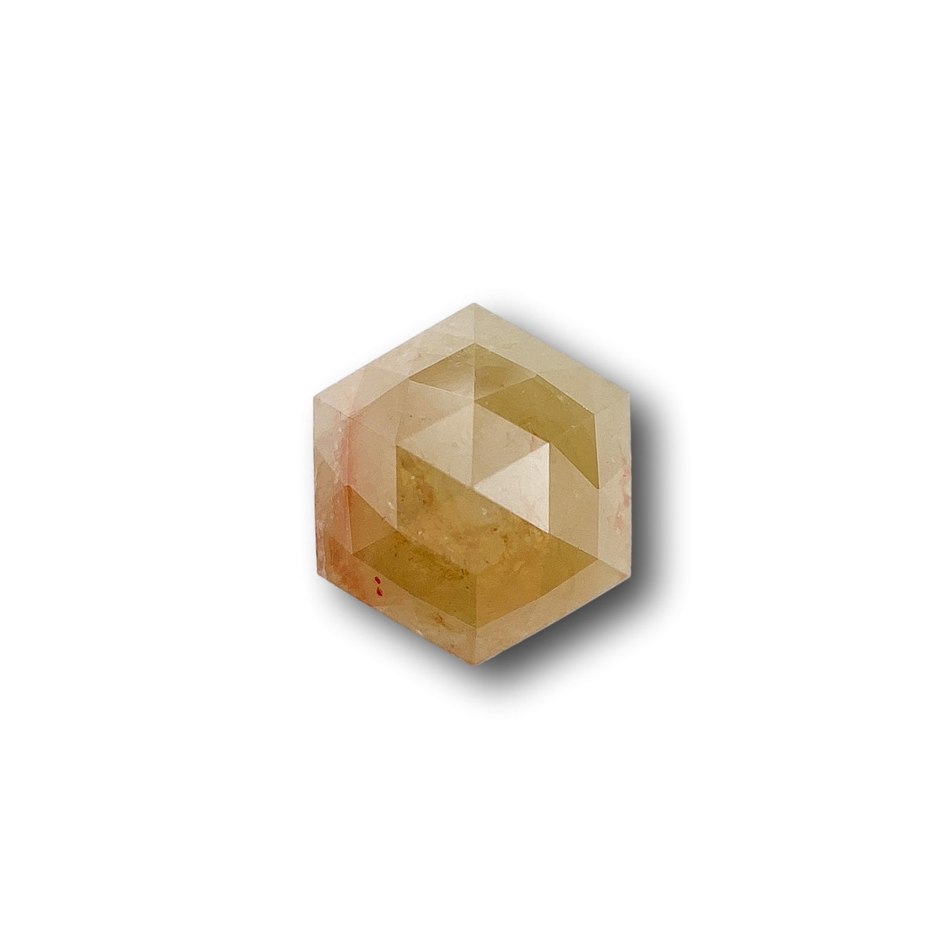 0.76ct | Rustic  Hexagon Shape Rose Cut Diamond - Modern Rustic Diamond