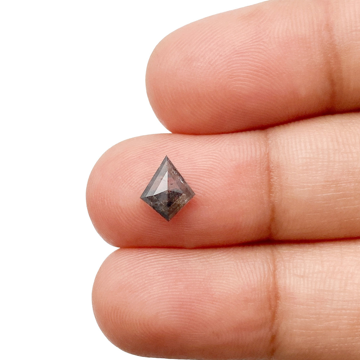 0.76ct | Salt & Pepper Kite Shape Step Cut Diamond - Modern Rustic Diamond