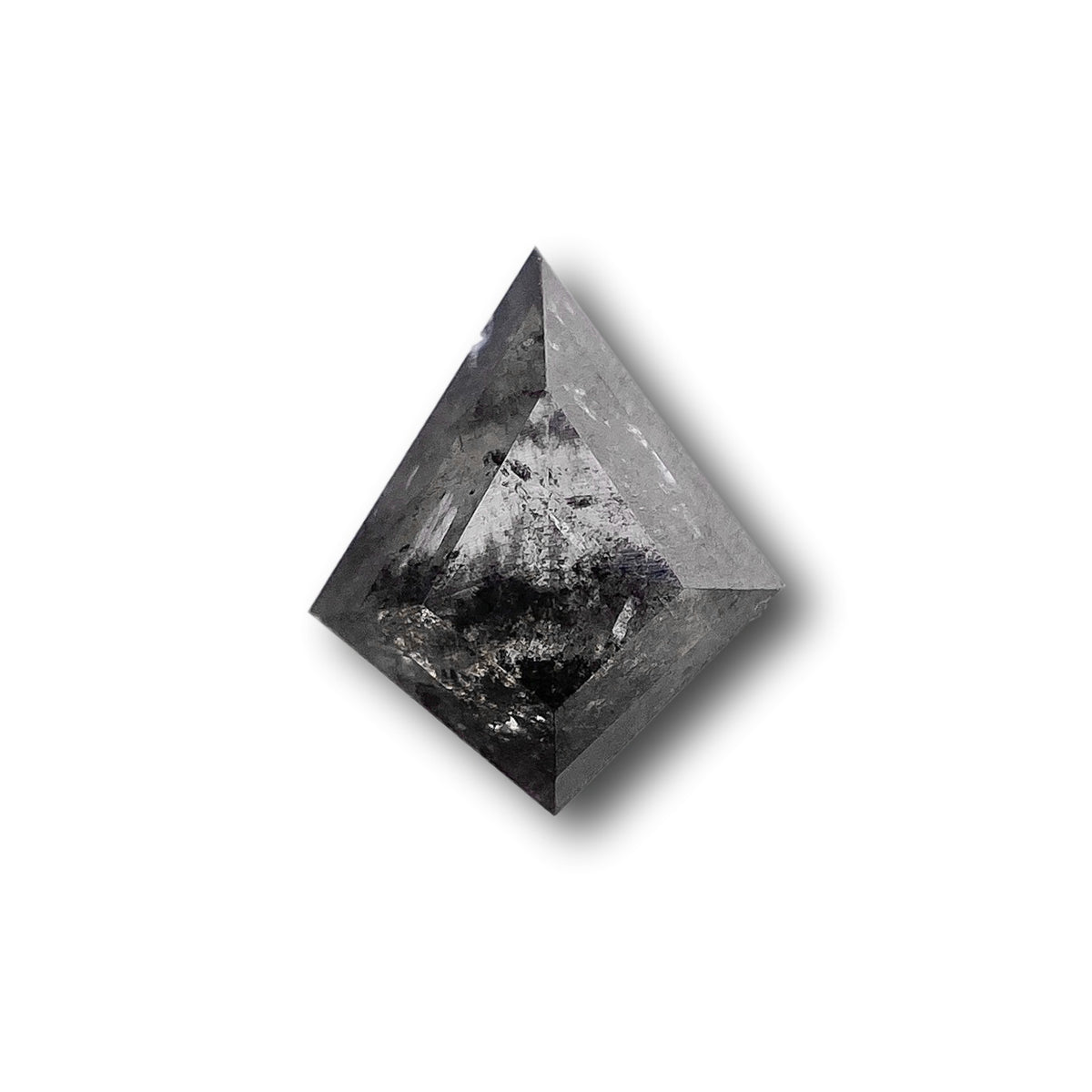 0.76ct | Salt & Pepper Kite Shape Step Cut Diamond - Modern Rustic Diamond