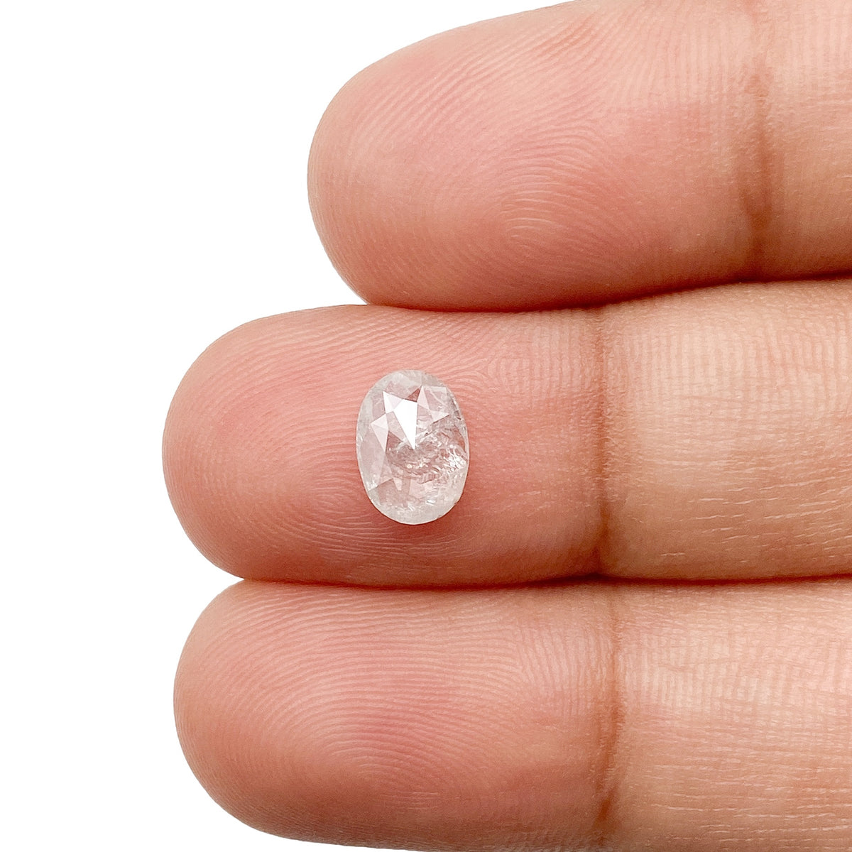 0.76ct | Rustic  Oval Shape Rose Cut Diamond - Modern Rustic Diamond