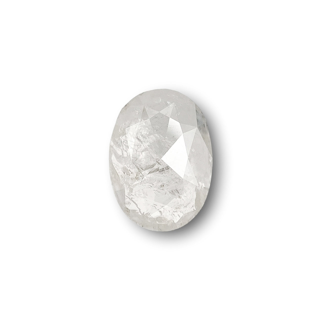 0.76ct | Rustic  Oval Shape Rose Cut Diamond - Modern Rustic Diamond