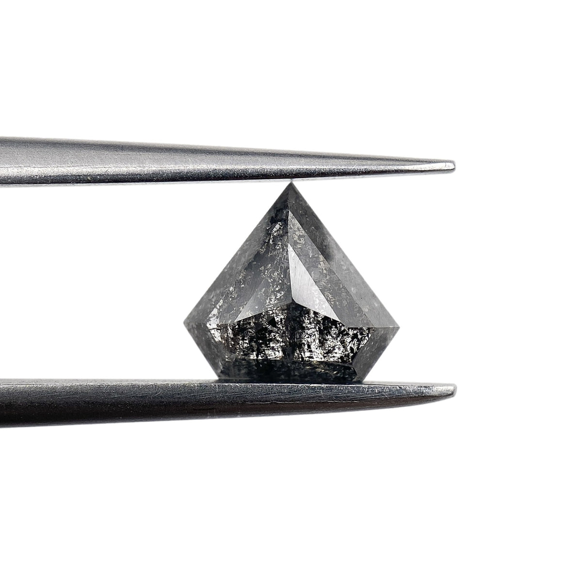 0.77ct | Salt & Pepper Shield Shape Step Cut Diamond - Modern Rustic Diamond