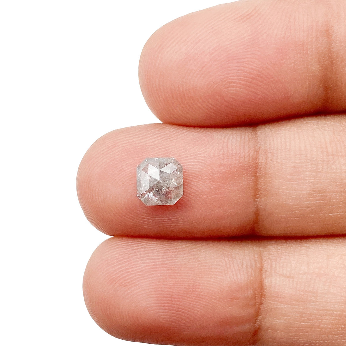 0.78ct | Rustic  Asscher Shape Step Cut Diamond - Modern Rustic Diamond