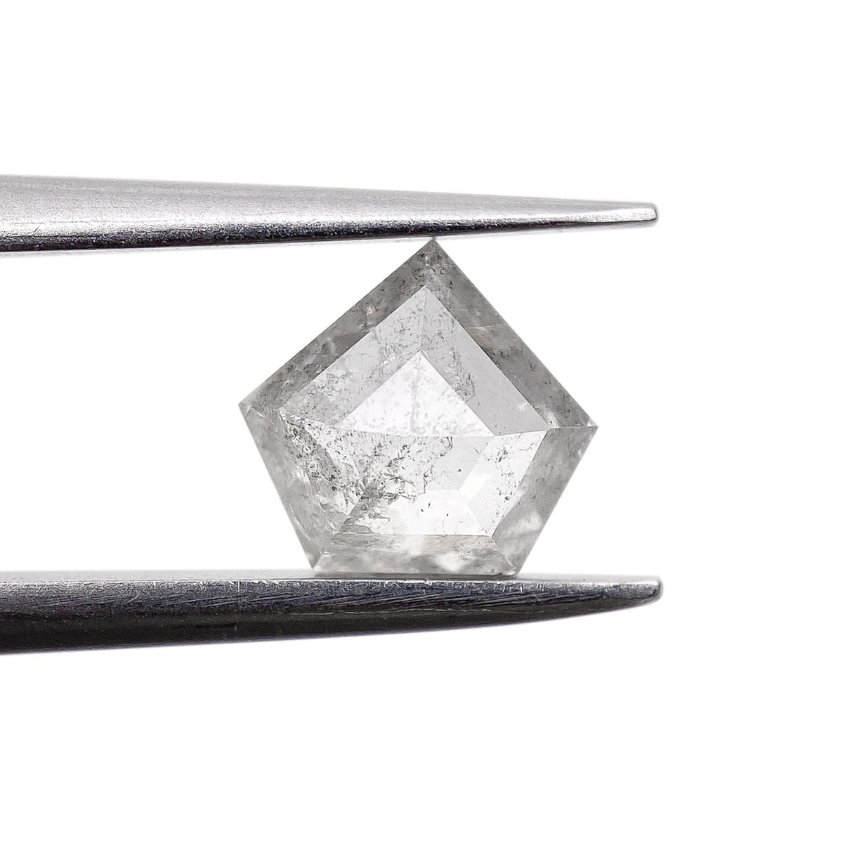 0.78ct | Salt & Pepper Shield Shape Step Cut Diamond - Modern Rustic Diamond