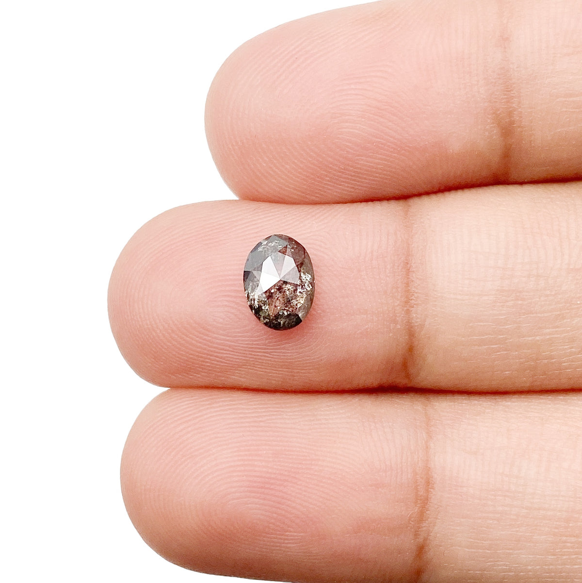 0.79ct | Rustic Oval Shape Rose Cut Diamond - Modern Rustic Diamond