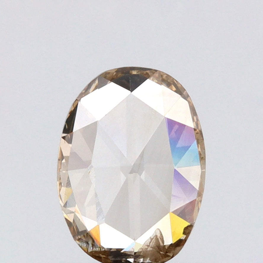0.80ct | Fancy Light Brown SI Oval Shape Rose Cut Diamond