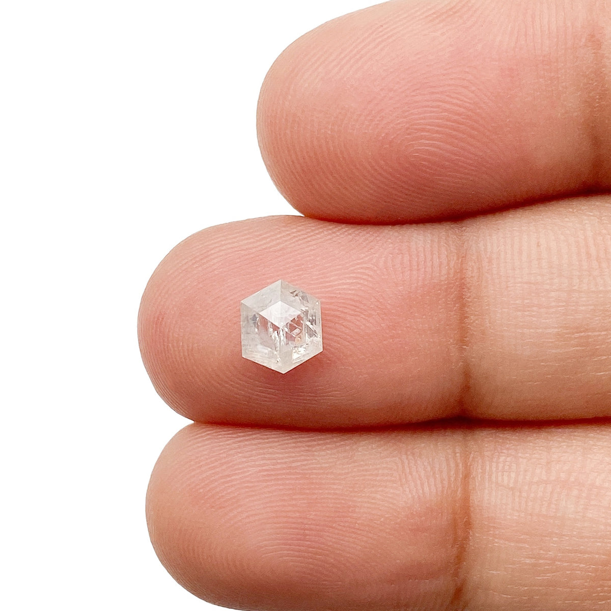 0.81ct | Rustic  Hexagon Shape Rose Cut Diamond - Modern Rustic Diamond
