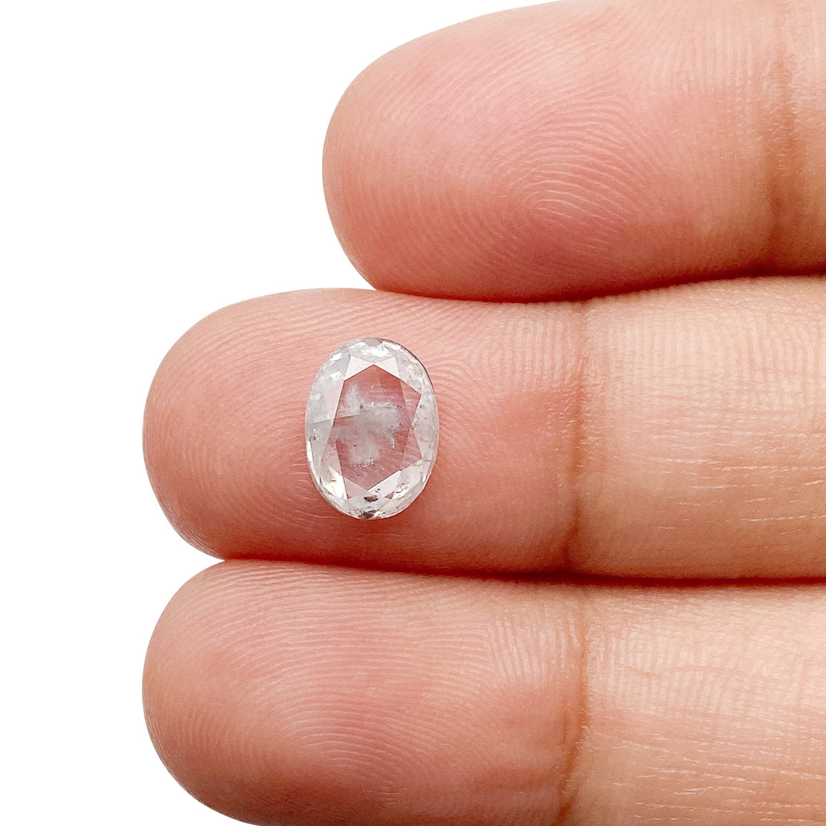 0.81ct | Rustic Oval Shape Rose Cut Diamond - Modern Rustic Diamond