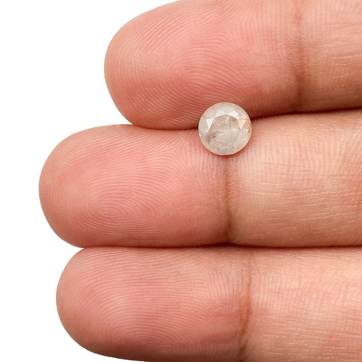 0.82ct | Salt & Pepper Round Shape Brilliant Cut Diamond - Modern Rustic Diamond