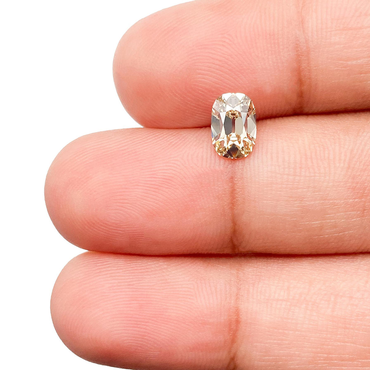 0.83ct | Fancy Light Brownish Yellow VS1 Cushion Shape Old Mine Cut Diamond (GIA) - Modern Rustic Diamond