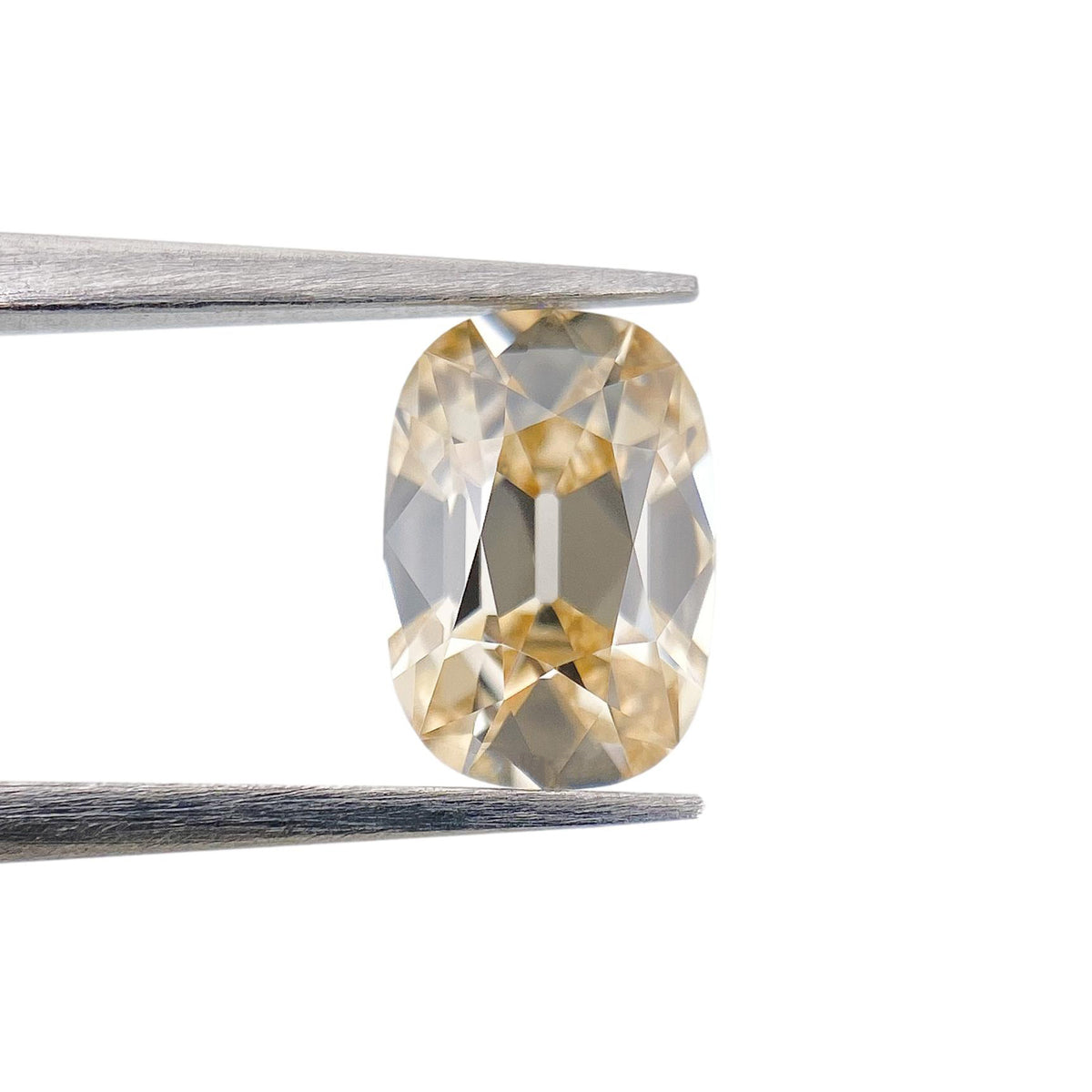 0.83ct | Fancy Light Brownish Yellow VS1 Cushion Shape Old Mine Cut Diamond (GIA) - Modern Rustic Diamond