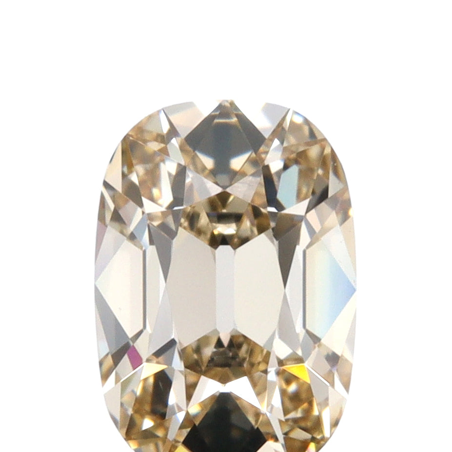 0.83ct | Fancy Light Brownish Yellow VS1 Cushion Shape Old Mine Cut Diamond (GIA) - Modern Rustic Diamond