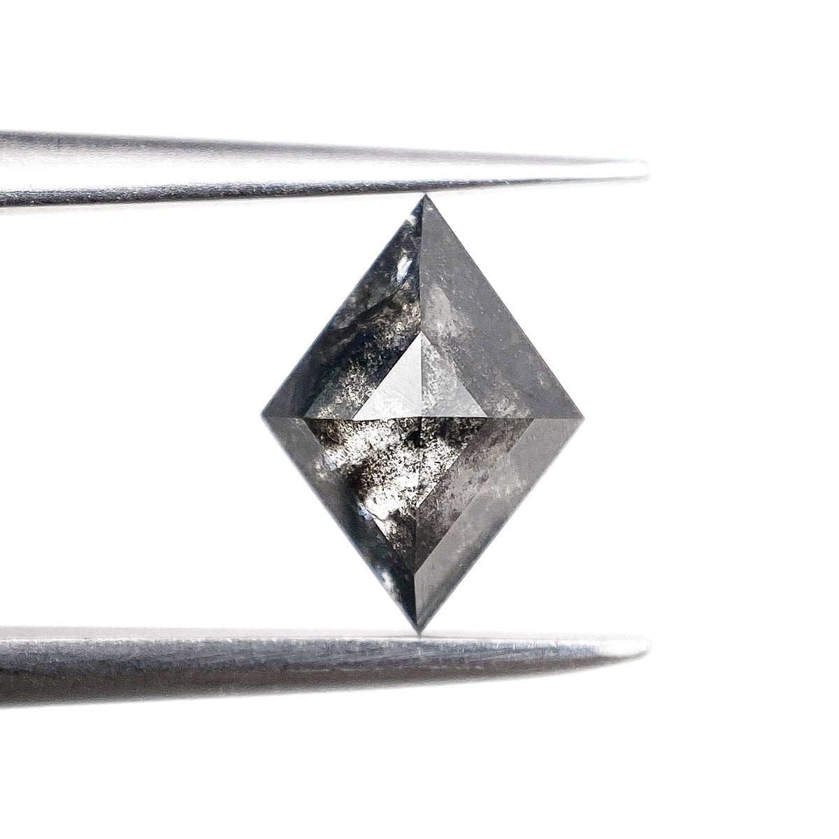 0.83ct | Salt & Pepper Lozenge Shape Step Cut Diamond - Modern Rustic Diamond