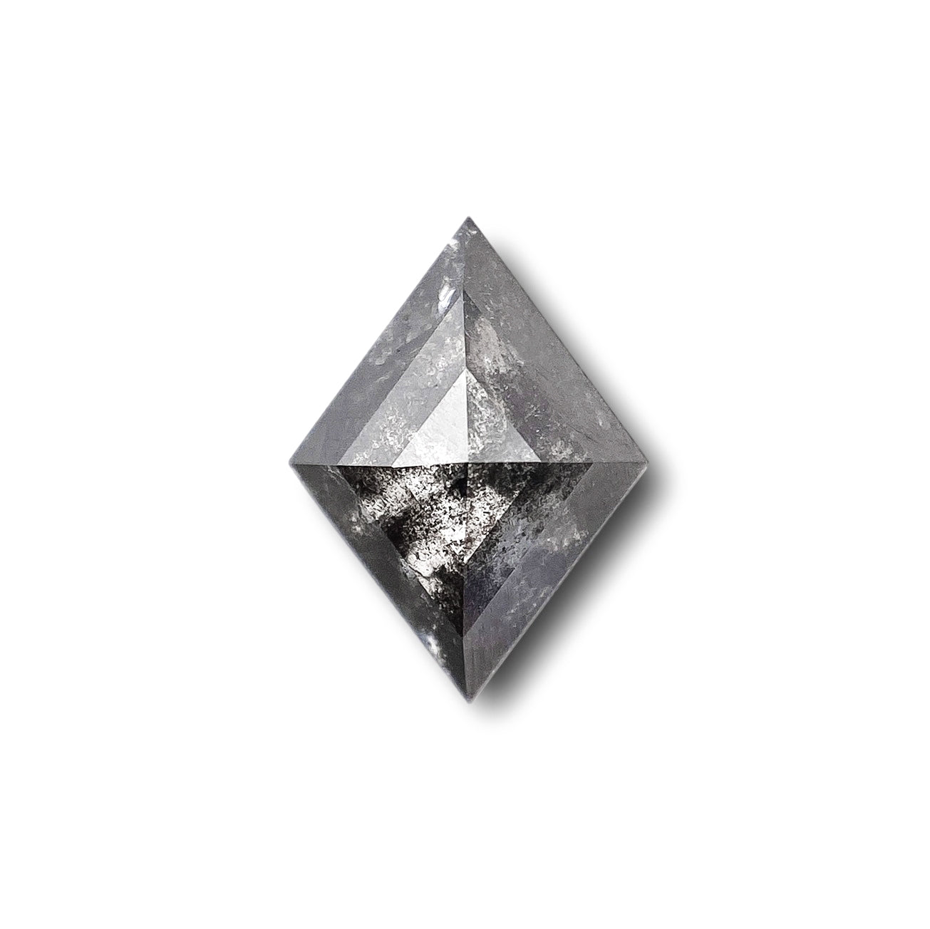 0.83ct | Salt & Pepper Lozenge Shape Step Cut Diamond - Modern Rustic Diamond