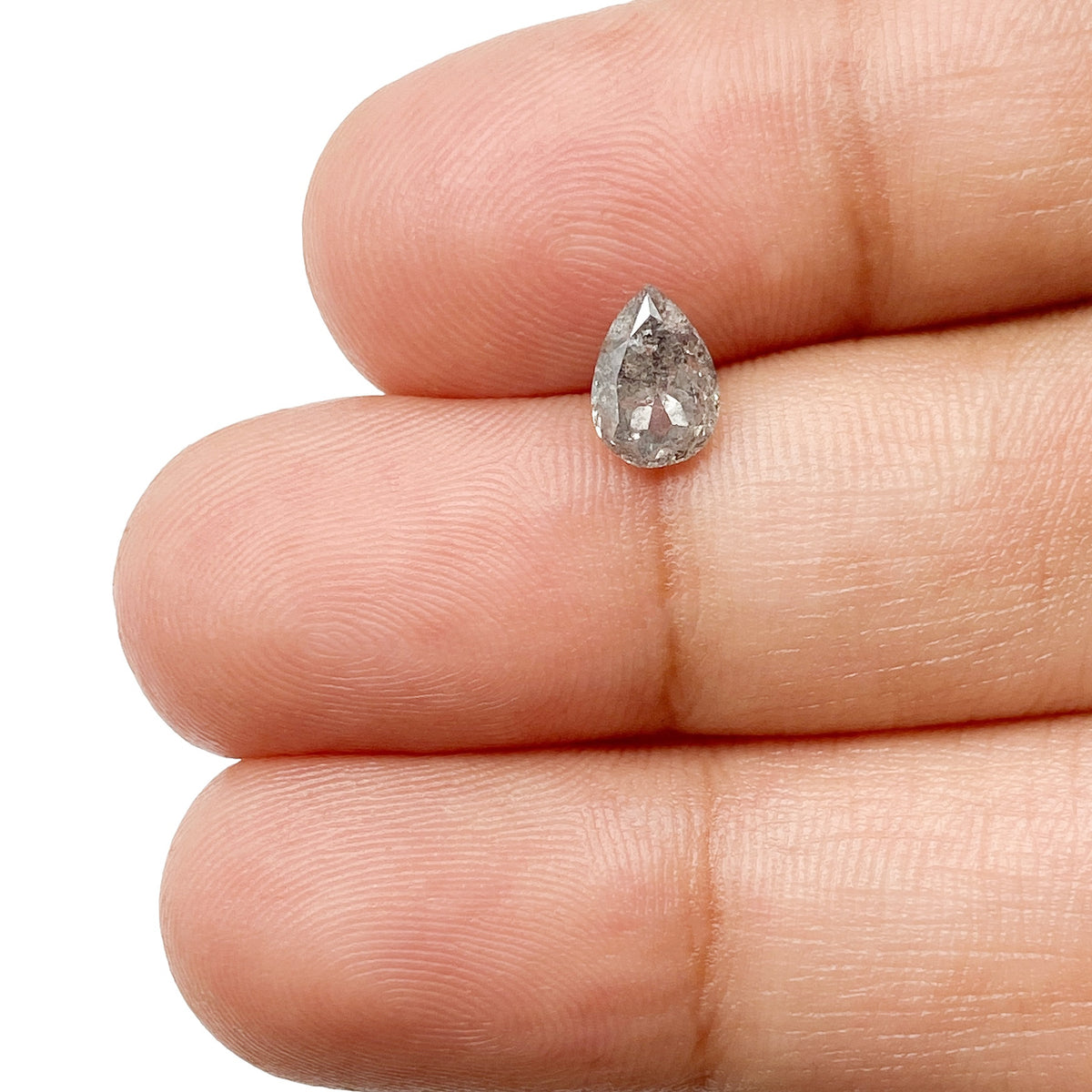 0.83ct | Rustic Pear Shape Rose Cut Diamond - Modern Rustic Diamond