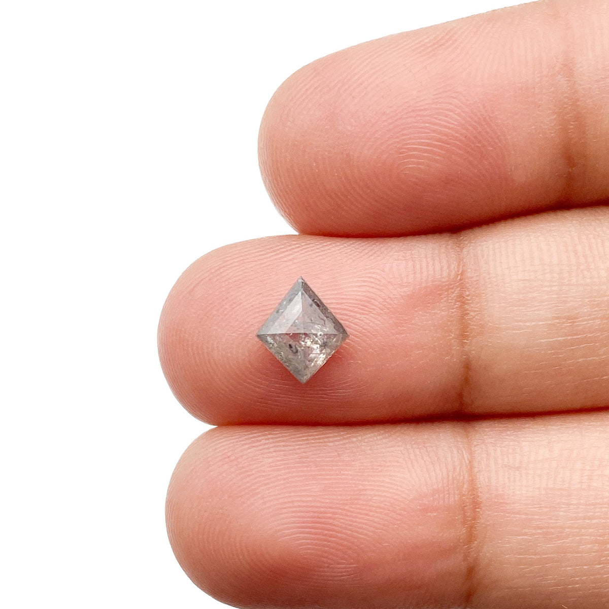 0.84ct | Salt & Pepper Kite Shape Step Cut Diamond - Modern Rustic Diamond