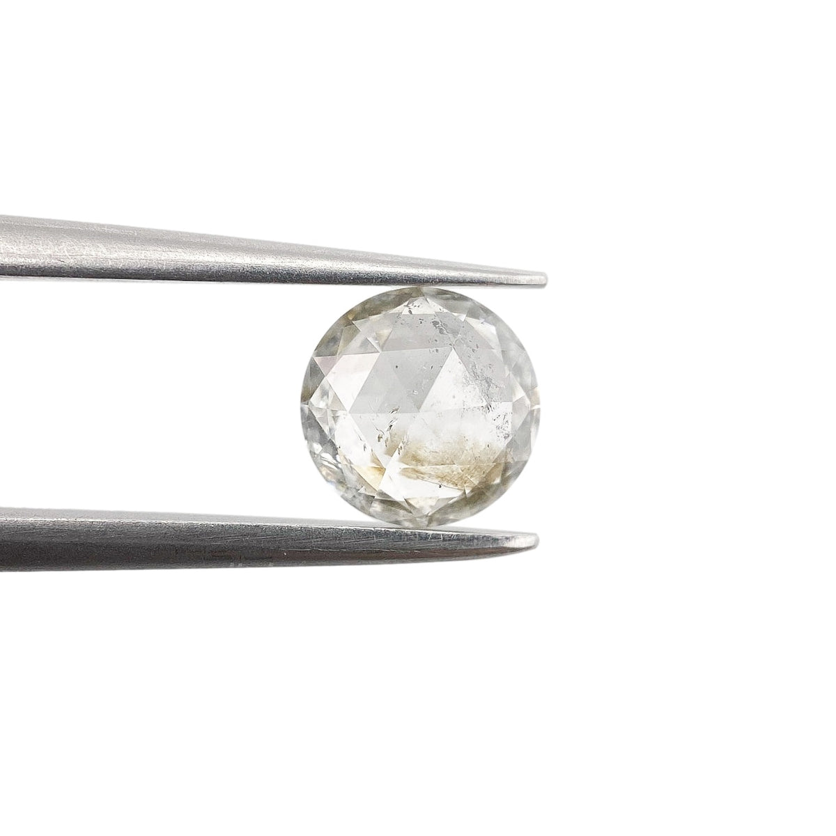 0.85ct | Salt & Pepper Round Shape Rose Cut Diamond - Modern Rustic Diamond