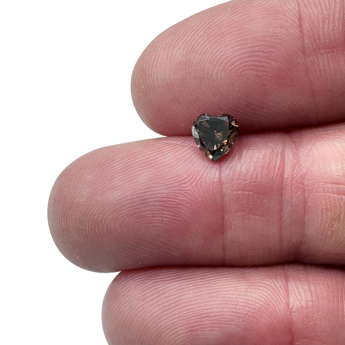 0.86ct | Cognac SI Heart Shape Brilliant Cut Diamond - Modern Rustic Diamond