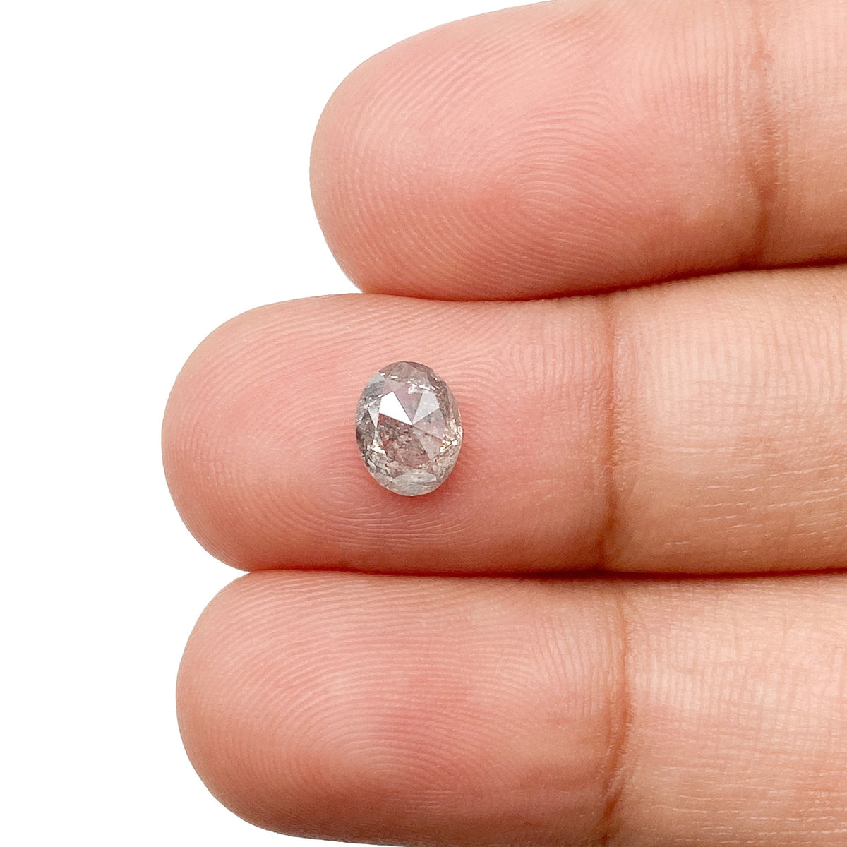 0.86ct | Rustic  Oval Shape Rose Cut Diamond - Modern Rustic Diamond