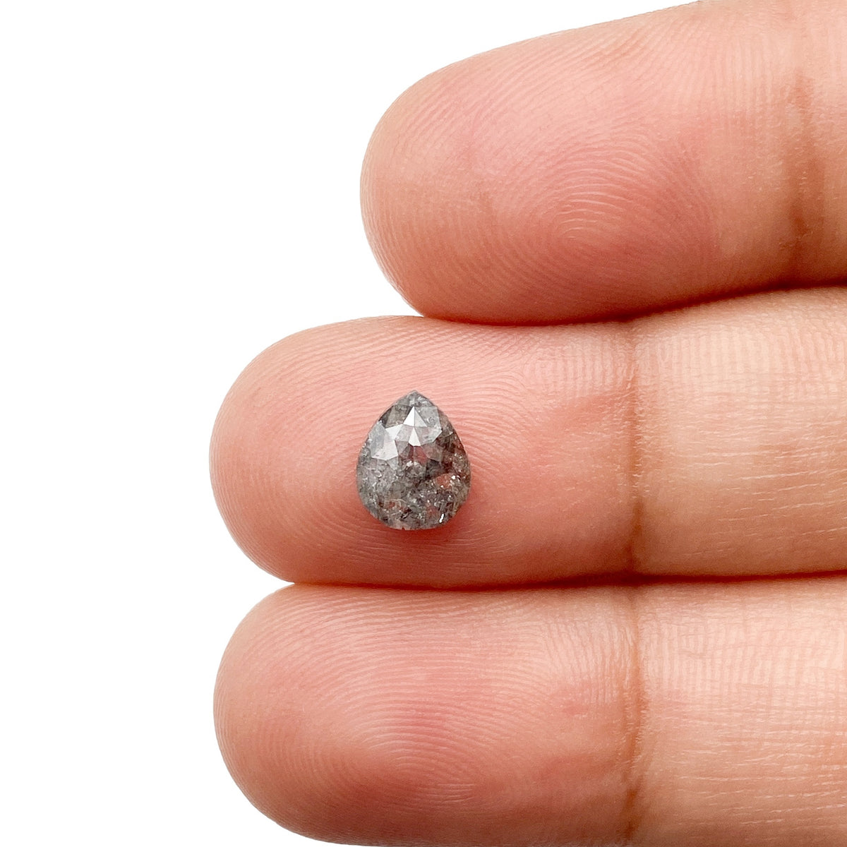 0.87ct | Rustic  Pear Shape Rose Cut Diamond - Modern Rustic Diamond