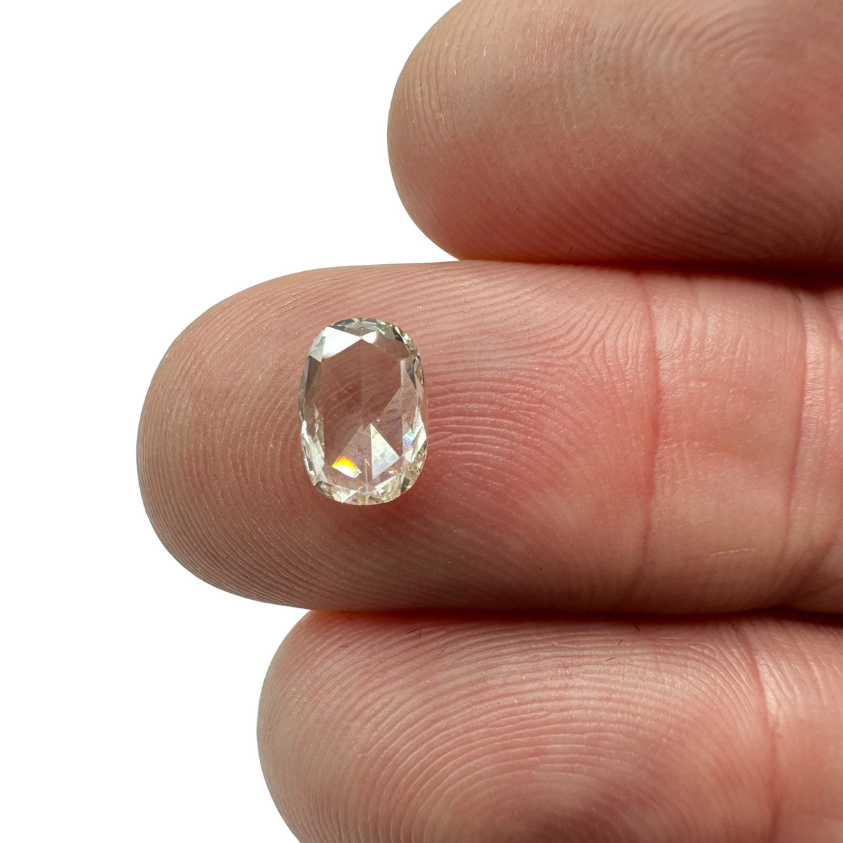 0.88ct | Champagne VVS Oval Shape Rose Cut Diamond - Modern Rustic Diamond