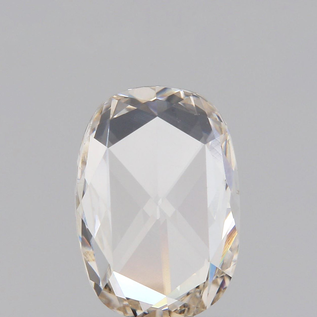 0.88ct | Champagne VVS Oval Shape Rose Cut Diamond - Modern Rustic Diamond