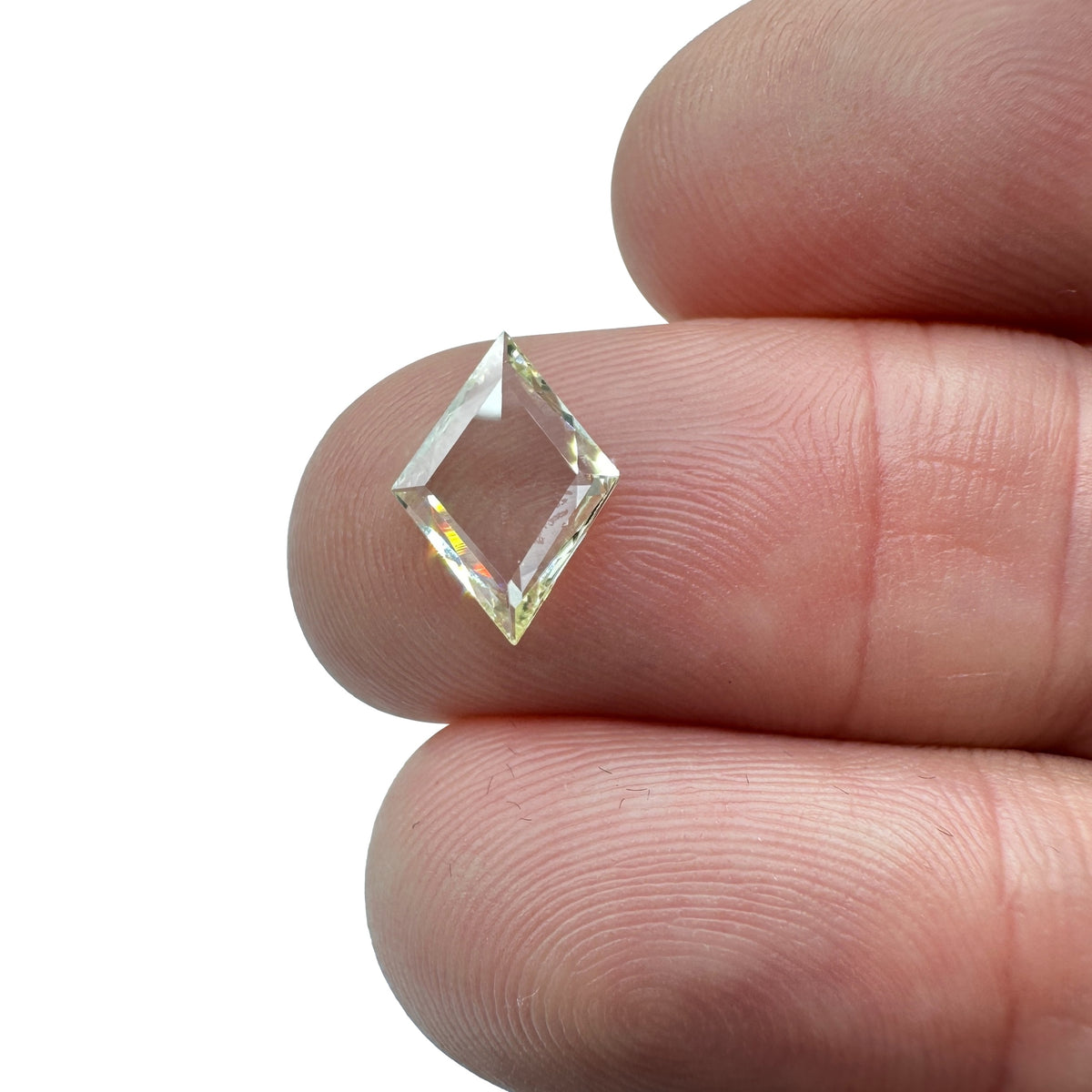0.88ct | Light Color VVS Kite Shape Rose Cut Diamond - Modern Rustic Diamond