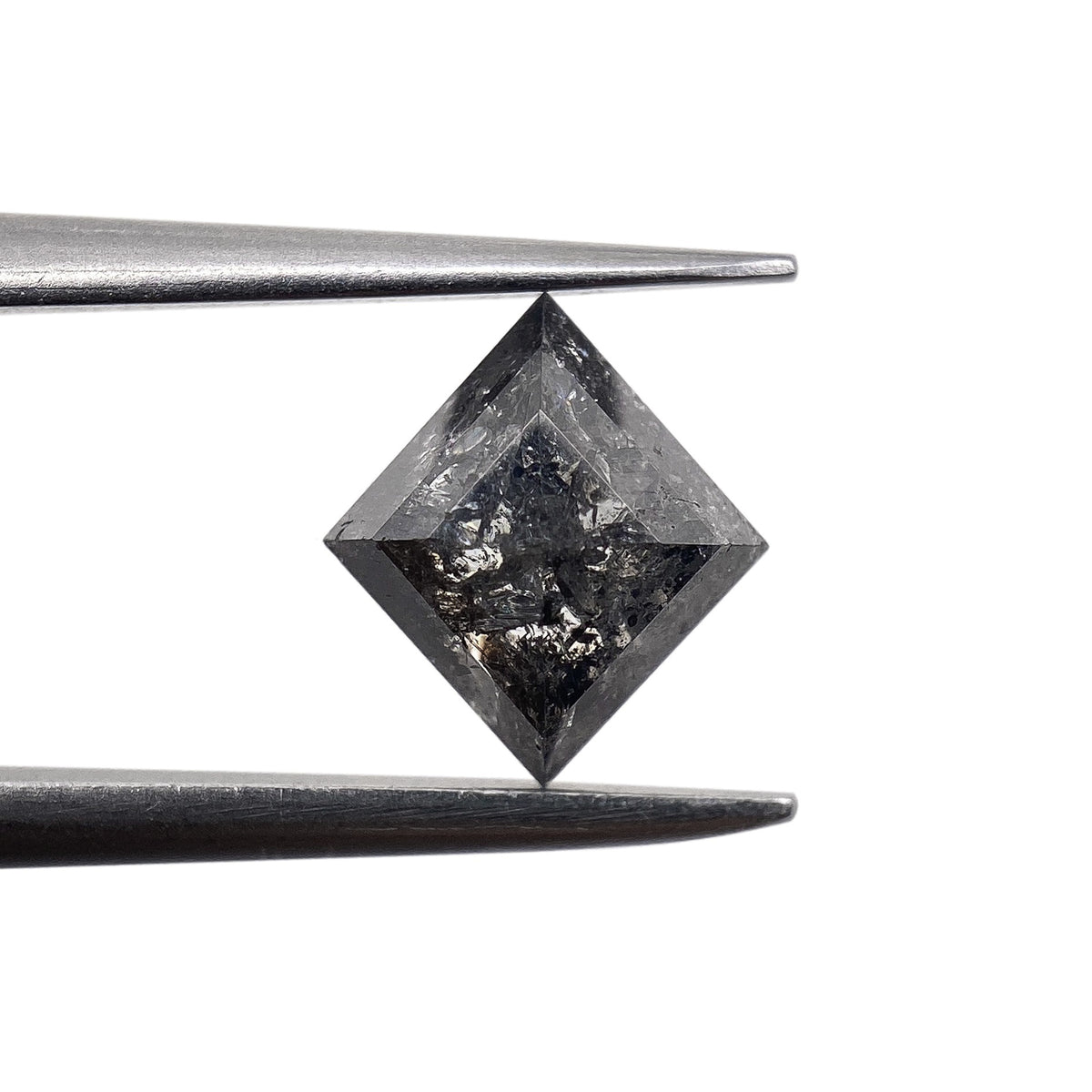 0.88ct | Salt & Pepper Lozenge Shape Step Cut Diamond - Modern Rustic Diamond