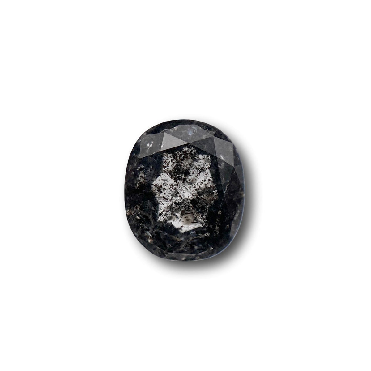 0.89ct | Salt & Pepper Cushion Shape Brilliant Cut Diamond - Modern Rustic Diamond