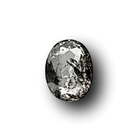 0.89ct | Salt & Pepper Oval Shape Rose Cut Diamond - Modern Rustic Diamond