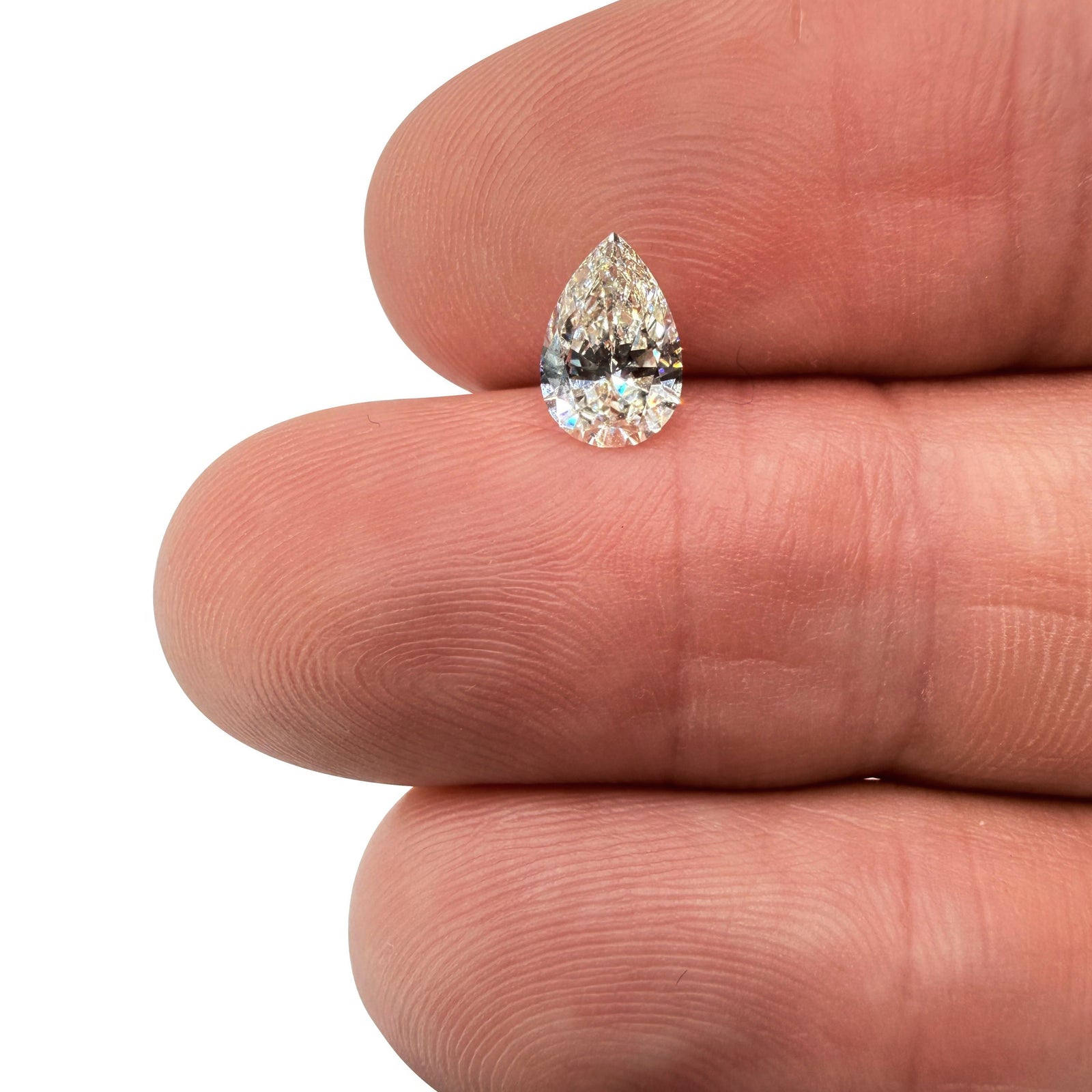0.90ct | J/VS1 Pear Shape Brilliant Cut Diamond (GIA) - Modern Rustic Diamond