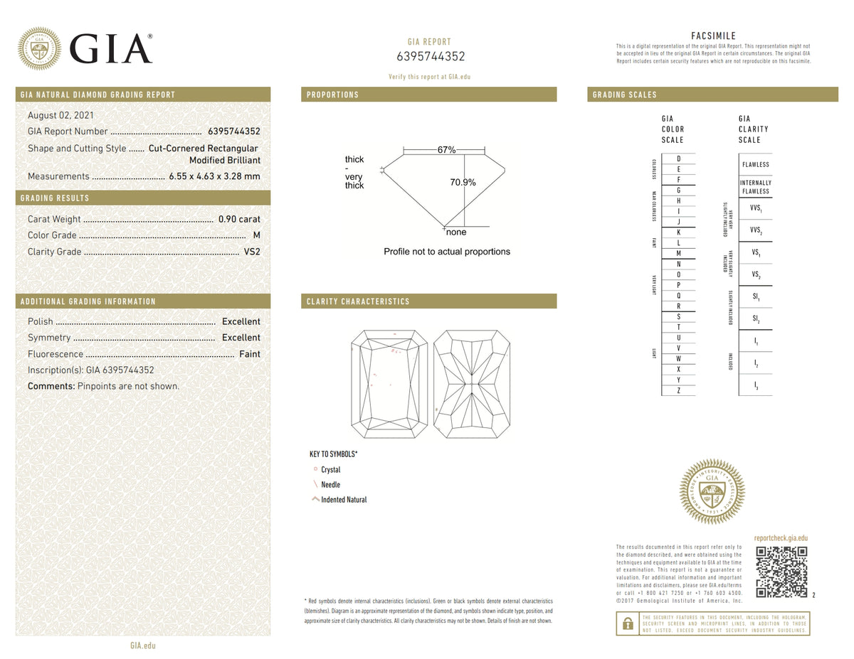0.90ct | M/VS2 Radiant Shape Brilliant Cut Diamond (GIA) - Modern Rustic Diamond